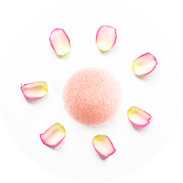 French Pink Clay Konjac Sponge Puff 