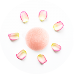 French Pink Clay Konjac Sponge Puff 